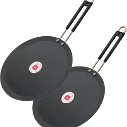 LAZYwindow Induction base flat Iron Tawa Tawa 24 cm diameter-image-2
