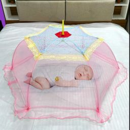 Polyester Infants Washable Fancy 6 Stick Round Shape Baby Mosquito Net 0 TO 2 Years Mosquito Net-11