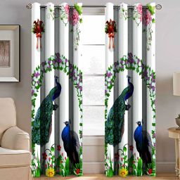 152 cm (5 ft) Velvet Semi Transparent Window Curtain Single Curtain-image-17