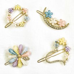 Designer Metal Crystal Rhinestone Back Clip/ Hair Clip/ Hair Pin. Korean Style Hair Clip-image-74