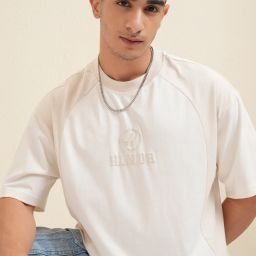 Men Printed Round Neck Cotton Blend White T-Shirt-image-42
