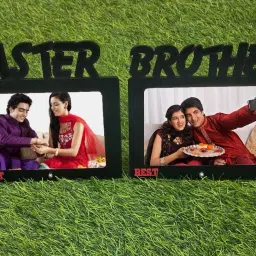 Celebrate the bond of love with our Brother & Sister Photo frame 8 inch Wooden-0