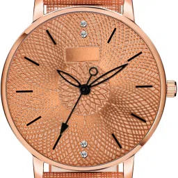 Brown Dial With Rose Gold Glossy Case Leather Analog Watch - For Women WH-315-image-73