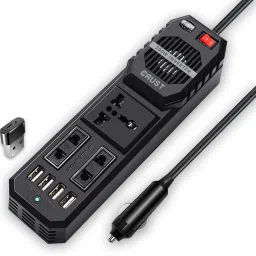 N80 Car Power Inverter Laptop Charger 3 AC Outlets & 4 USB Ports, 200W Car Inverter-14
