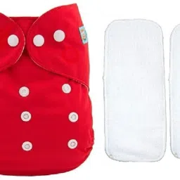[Pack of 1 Multicolor Pocket Cloth Diaper with 2 White Insert Pad] / Washable Baby Cloth Diaper / Reusable Nappy for Kids of age 0-24 months-image-1