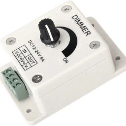 goodsbazaar 12V-24V 8A LED Light Dimmer Brightness Adjustable Control Controller,Power Saver 8 A Step Dimmer image 2