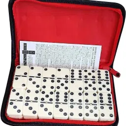 28Pcs Double Six Dot Set Toy for Kids Domino Educational Game in Zipper Bag Case-20