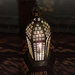 Black Wooden Table Lantern-11