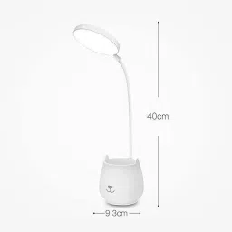 fokrim DC5V 4W LEDs Table Desk Reading Lamp Sensitive Touching Control with Pen Holder Study Lamp image 4