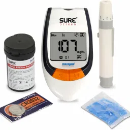 Surescreen Glucose Accurate Blood Sugar testing Painfree Monitor with 20 Strips Glucometer-5