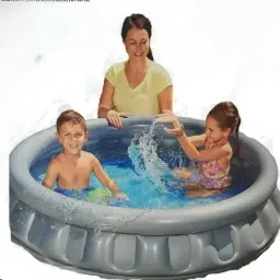 Child Swimming Underwater in Swimming Pool with free pump Inflatable Swimming Pool-image-50