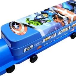 School Bus/Train Metal Pencil Box For Kids Any character Art Metal Pencil Box-14