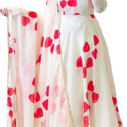 Printed Georgette Stitched Flared/A-line Gown-image-36