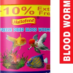 Freeze Dried Blood Worms - 22g(20g+2gExtra) 0.2 kg Dry Adult, Young Fish Food-image-4