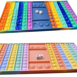 Push Bubble Rainbow Pop It Game – Dice Board Toy for 2 Players Stress Relief-7
