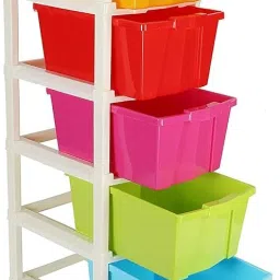Fruits/Vegetables Kitchen Rack 5 Layer Plastic Modular Drawer System for Home,Office,Hospital,Parlour,School Plastic-image-9