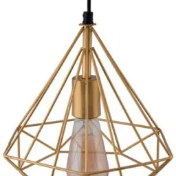 Diamond Shape Hanging Cluster Pendant Ceiling Light for Room Decorative Lamp,Living Room,Bedroom,Hall Balcony Gold Color (Bulb Not Included) Chandelier Ceiling Lamp-2