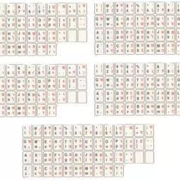 Red Champion Hindi-English Typing Sticker for Desktop & Laptop Water Proof (Pack of 5Pcs) Universal HP/DELL Keyboard Skin-33