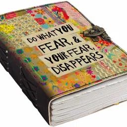 Printed Designer leather cover Diary with Lock For Office|Gift|SIZE 5*7 INCHES A5 Diary unruled 200 Pages-22