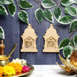 Haoser Pair of 6 Wooden Shubh Labh for Diwali Décor, 6 Shubh 6 Labh Wooden Cut-outs-image-43