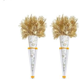 HOME DECOR PACK OF 2 WHITE@G FLOWER VASE CORNER CENTRE PCS Iron Vase-image-56