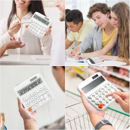 edtepy 2501 12 Digit Large LCD Display Big Round Button, Basic Office School, , Work (Multi) Financial Calculator image 3
