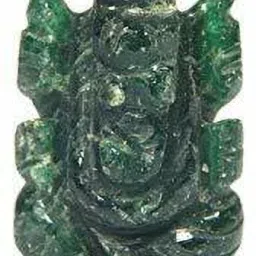 Green Jade 1 inch Ganapati for Locket 38.7 cts. Stone Regular Asymmetrical Crystal Stone-image-48
