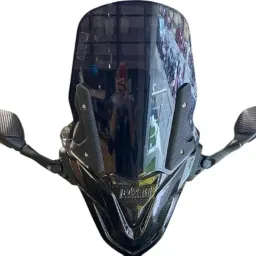 Black mask, Windscreen, Two plates on windscreen, Foldable mirrors Combo-picture-24