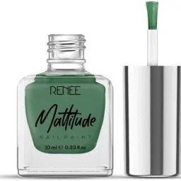 renee Mattitude Nail Paint | Chip Resisting Formula with High Coverage Moss Green image 2