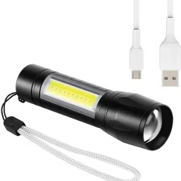 3 Mode Rechargeable Electric Small Compact Torch full Metal Body Torch-8