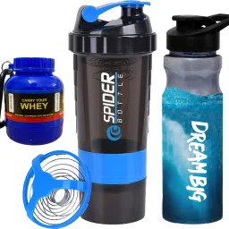 Combo Set of Gym Bag with Sipper Bottle and Whey Container For Men & Women Fitness Accessory Kit Kit-image-14