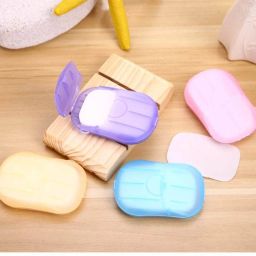 3 box Home Convenient Washing Hand Bath Travel Scented Slice Sheets Foaming Box Paper Soap-37