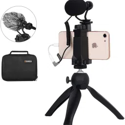 Clairbell ZED_1008_Video Vlogger Kit Microphone LED Fill Light Tripod for Phone Video kit Tripod Kit-5