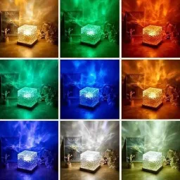 udropmore USB Dynamic Water Pattern Color Changing LED Table Lamp image 3