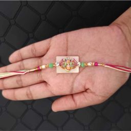 marwari traders Designer Resin Motif Rakhi and silver motif rakhi Assorted Rakhi Set image 2