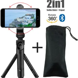 POZUB Top Selling 3in1 Stand Selfie Stick With Dustproof Bag Travel Tripod Stand PZB-XT012 Flexible Handheld Selfie Stick Holder DSLR/SLR Camera Stand 3IN1 Portable Foldable Adjustable Lightweight Mobile Holder With Mobile Clip Holder & BT Remote Best Use for Make Videos Compatible with Mobiles Video Stand in Gimbal Stabilizer, |in mobile holder for hand| stand for online classes Tripod, Monopod, Monopod Kit, Tripod Ball Head, Tripod Clamp, Tripod Bracket, Tripod Kit-13