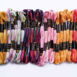 Brand Multi Shaded Embroidery Cross Stich/Long Stich Threads, Multicolored Set of 30 Thread-image-21