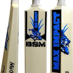 Maximpact Blue Heavy Duty Tennis Ball Ivory Cricket Bat Size 8(34"x4"x2.25") PVC/Plastic CricketBat For 15+ Yrs-image-35