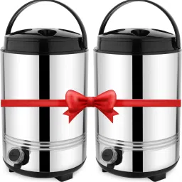 Stainless Steel Water Container 10 Liter, Pack Of 2 Pcs - Hot and Cold Bottled Water Dispenser-picture-25