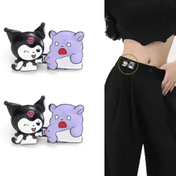 HASTHIP Kuromi Waist Adjustment Clips No Sew Button Fitting Solution Metal Charm Set-image-16