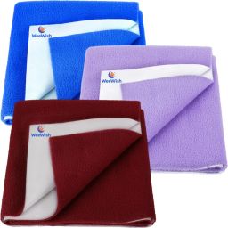 Waterproof, Cotton, Fleece Dry Sheet, Reusable & Washable, (MEDIUM) - PACK OF 3-image-58