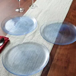pasabahce Generation 11 Inch Blue Glass (Set of 6) Dinner Plate-picture-11