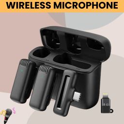 J13 Wireless Microphone, Noise Reduction Mic with Charging Case for VloggingJ52 Microphone-image-6