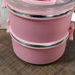 2 Layer SS Lunch Box 2 Containers Lunch Box-40