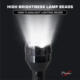 24 energy 100W Long Range Torch up to 1 Km Plus 50W Big COB Light Rechargeable 10 hrs Torch Emergency Light image 3