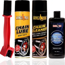 Bike Chain Lube and Cleaner Lubricant Spray With Cleaning Brush and Metal Polish (Perfect Chain Cleaning & Maintenance Kit) Chain Oil-image-2
