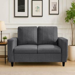 mintwud from pepperfry Sato Fabric 2 Seater Sofa In Grey Colour-picture-43