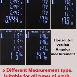 XPR3SS 80 Meters(263 feet) Type-C Rechargeable Angular Measure Metal Ultra Mini Compact Laser Distance Meter Range Finder Portable Digital Measuring Device. image 2