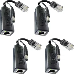 Paruht 4pcs PoE Splitter Power Over Ethernet Active 48V to 12V - IP Camera,Phone,Switch Lan Adapter-40
