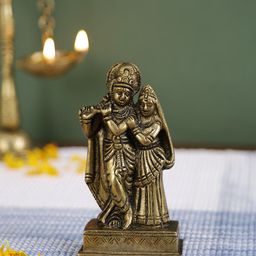 Imli Street Gold-Toned Radha Krishna Showpiece-image-42